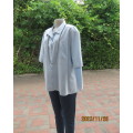 DAVID JONES ladies pale blue slightly embossed cotton short sleeve shirt. Size 48/24. Very good cond