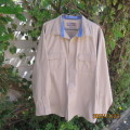 Men`s STERLING Outdoor long sleeve/2 pocket wheat colour pure cotton shirt. Size 3XL.As new