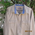 Men`s STERLING Outdoor long sleeve/2 pocket wheat colour pure cotton shirt. Size 3XL.As new