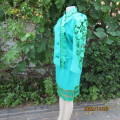 Haute Couture emerald green 2 pc outfit by KAMI from early 90`s. Size 36/12. Brand new condition.
