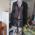 Smart HIP HOP sheer black open top/coverup size 32 to 34. Long sleeves/lace cuffs. New cond.