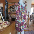 Stunning colourful loose hanging ARMOIRE CAPRICE London dress. Size 38. Wow neckline!! New cond.