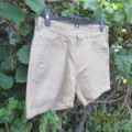 JONSSON khaki colour men`s size 34 heavy cotton shorts. Pockets back/front. Never worn. Brand new