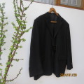Very black handsome men`s jacket with 3 button closure. By RFG Clothing size 44/46. Brand new.