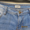 Ultra sexy blue denim jean shorts size 32/8 slim fit 100% cotton without stretch! Turnovers. As new.