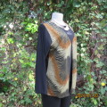 All seasons black stretch polyester long sleeves slip over top with green/gold waistcoat fronts.38.