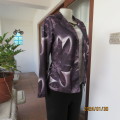 Elegant vintage LADY KAY long sleeve jacket from New Orleans size 33/9. Leaf/floral pattern