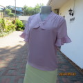 Pretty baby pink sheer poly top with double front.V front with neck foldover.Size 33.By CTNU.As new