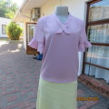 Pretty baby pink sheer poly top with double front.V front with neck foldover.Size 33.By CTNU.As new