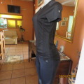 Very black sport top with capped sleeves in stretch polyester.By MAXED size 28/30. New cond.