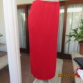 Beautiful cherry red ankle length stretch polyester skirt. Elasticated waist Size 36. Brand new cond