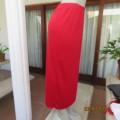 Beautiful cherry red ankle length stretch polyester skirt. Elasticated waist Size 36. Brand new cond