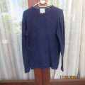 Men`s navy cotton knit long sleeve top by RE DENIM(Woolworths) size Small. Chest 87 to 94cm. As new
