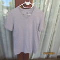As new silver grey short sleeve T-Shirt. XS. V front by RE (Woolworths) 81-84cm chest.In 100% cotton