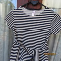 Lovely black/white horizontal striped capped sleeve dress by LOLLIPOP for 5/6 yr old girl.New cond.