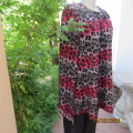 Get noticed in this red/black and grey 100%viscose animal print top. Long angel sleeves.DONATELLA 42