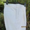 New white poly/viscose pants by FG Uniforms 2008. Size 34... 87cm/74RS. Pleats on front.Side pockets