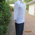 Cheeky white creased cotton top. Button down with tucked yoke/open collar. By RED SURF. size 34/10