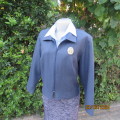 Steel blue mottled zip-up long sleeve bomber jacket. By NEW ERA size 38. In polyester. As new.
