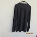 Warm dark denim blue long sleeve men`s top size Med. by AU (Woolworths) 3 button opening. As new.