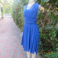 Amazing royal blue multi-way INFINITY dress.(27 styles) Best size 40/44. Stretch polyester.New cond