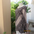 Sheer polyester slip over horizontal baroque printed  top in cream/black. Size 36 by TOPICS.As new