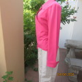 Beautiful crimson pink cross over long sleeve top size 38/14 by BE YOURSELF. With collar. Good cond