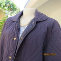Warm padded navy long sleeve jacket by WOOLWORTHS size L . 46 best fit. Press buttons. As new.
