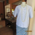 Casual 100% cotton pale blue short sleeve pale blue cropped top size 40. Boutique made. As new