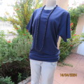 Navy heavy cotton T Shirt with short sleeves size 36 to 38. By FRUIT OF THE LOOM. New condition.