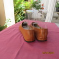 Pair soft PVC caramel colour flat shoes in size 5 by MRP. Used once/twice. As new condition