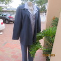 Elegant tailored steel blue/stripe pattern long sleeve jacket. By SMILEYS. Size 36. Brand new cond.