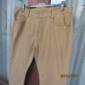 Men`s 100% cotton golden brown pants size 40 by CHEROKEE. Inner leg 80cm. Brand new cond.