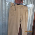 Men`s 100% cotton golden brown pants size 40 by CHEROKEE. Inner leg 80cm. Brand new cond.