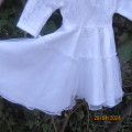 Lovely little white satin/lace dress for baby girl 12 mth old. 2 Layer skirt. Back closure. New cond