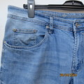 Worn blue denim Men`s shorts with pockets back/front. Size 40. By BUFFALO David Mitton. Fair cond.