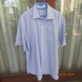 Classic short sleeve polycotton PRINGLE shirt in blue/white stripes. Size 4XL. One pocket. As new