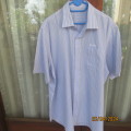 Classic short sleeve polycotton PRINGLE shirt in blue/white stripes. Size 4XL. One pocket. As new