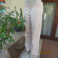 Relaxed style 100% cotton straight leg pants. Ribbed/elastic wide waistband.By ST BERNARD. Size 36.