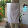 Beautiful white cotton stretch versatile A-Line skirt. size 40/16 by FASHION EXPRESS. Front panels.