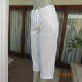 High quality white RARE EARTH size 36 linen/cotton cropped pants.Turnovers on legs. Waist drawstring