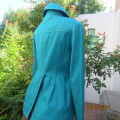Fashion double breast look jade 100% cotton long sleeve jacket by LEGIT.Size 30. Brand new cond.