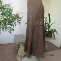 Warm medium brown corduroy ankle length paneled A line skirt. By TRUWORTS size 40. Pockets galore.