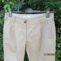 Fashion low rise skinny leg beige 100% cotton pants. Size 32 by INSYNC Casual. Front pockets.As new.