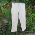 WOOLWORTHS pure cotton light beige Chino pants size 34. Inner leg 77cm. Pockets sides/back.As new