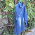 Handsome blue denim long sleeve/button down/shirt collar/ 2 pocket shirt. Size Large. As new.