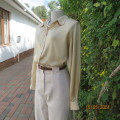 Stunning 100% silk long sleeve dark ivory colour blouse.Button down/shirt colour. By FOSHINI size 38