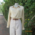 Stunning 100% silk long sleeve dark ivory colour blouse.Button down/shirt colour. By FOSHINI size 38