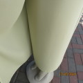 Pretty light lime polyester fold over ankle length skirt. Size 40 By DESIGN. Can adjust buttons.