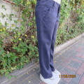 Must have straight legged wash-out linen/ramie navy pants size 36. Pockets b/f. Inner leg 82cm.